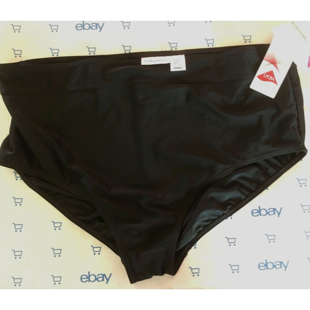 CROFT & BARROW size 26W NEW with Tags Black Swimsuit Bottom Tummy Slimmer Plus
